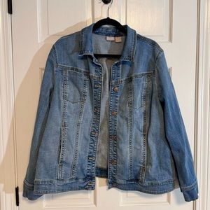 Chico’s | Denim Jacket, Medium Wash, Size 3 (16/18) - EUC